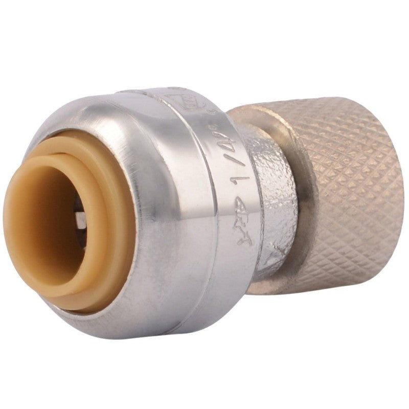 SharkBite U3523LFA Pipe Connector, 1/4 x 3/8 in, Compression, Brass, 200 psi Pressure