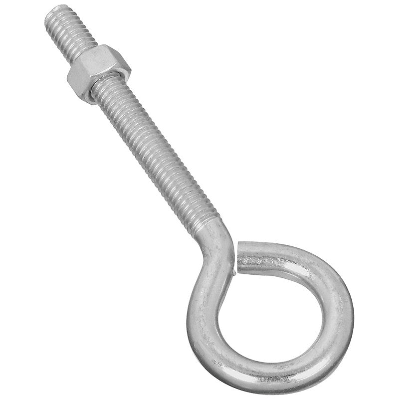 National Hardware N221-275 Heavy-Duty Eye Bolt, 3/8-16 Thread, 3 in L Thread, 1 in ID Dia Eye, 3.35 in L Shank, Steel (Pack of 10)