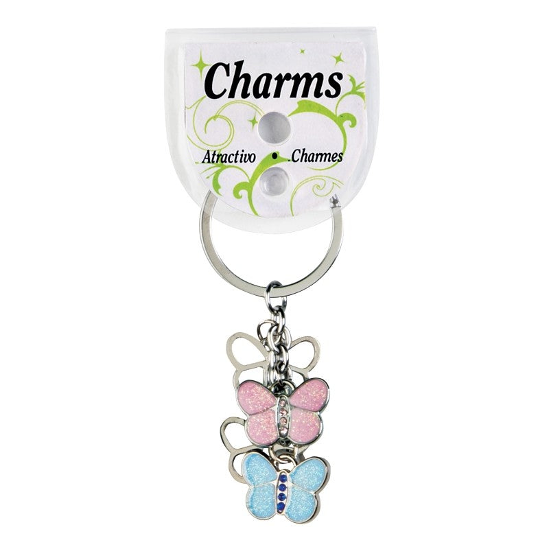 Hy-Ko KH430 Key Ring, Butterfly Charms (Pack of 5)