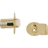 Small Drive In Roller Catch For 1-1/8 And Thicker Doors Bright Brass Plated