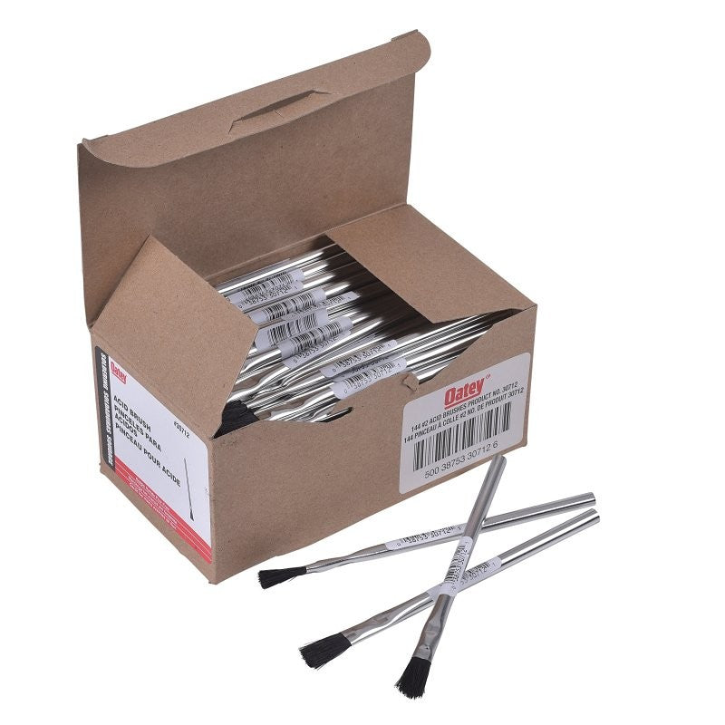 Oatey 30712 Acid Brush, 3 in L x 1/2 in W Brush, Tin Handle, 6 in OAL (Pack of 144)