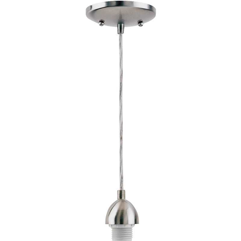 Westinghouse 7028400 Mini Pendant Light Fixture, 1-Lamp, Incandescent Lamp, Brushed Nickel Fixture