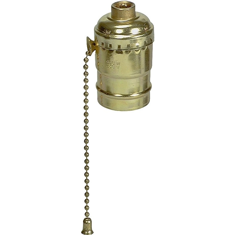 Eaton Wiring Devices BP980ABD Lamp Holder, 6.1 x 3.4 x 5.5 in Dimensions, 250 V, 660 W, Brass