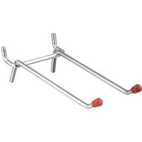 Double Multi Fit Pegboard Hooks 4 Inch Zinc Plated Steel 2 Pack