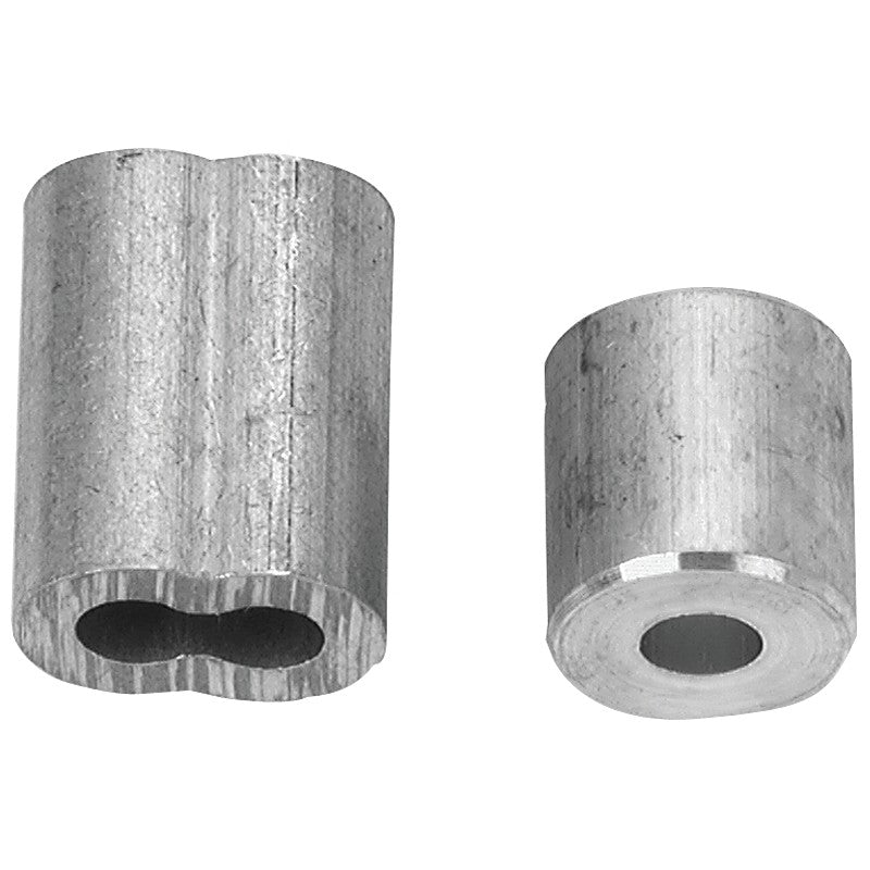 Campbell B7675424 Cable Ferrule and Stop Set, For: 1/8 in Rope, 1/8 in Dia Cable, 3 in L, Aluminum