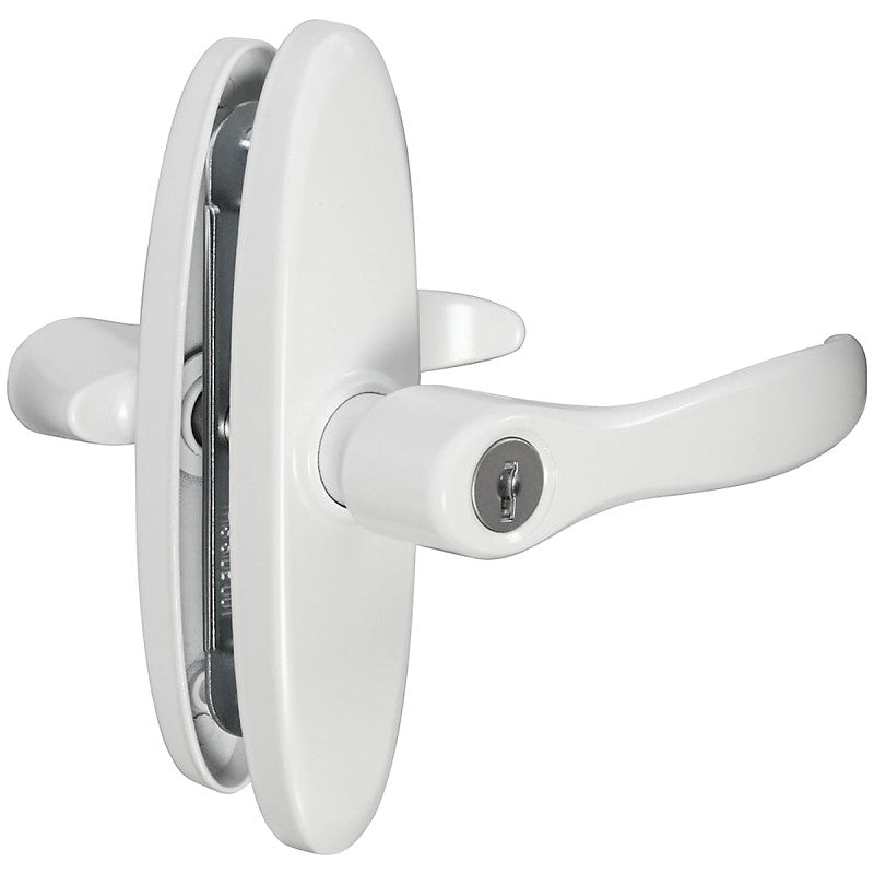 National Hardware V1332 Series N349-399 Door Lever, Zinc, White