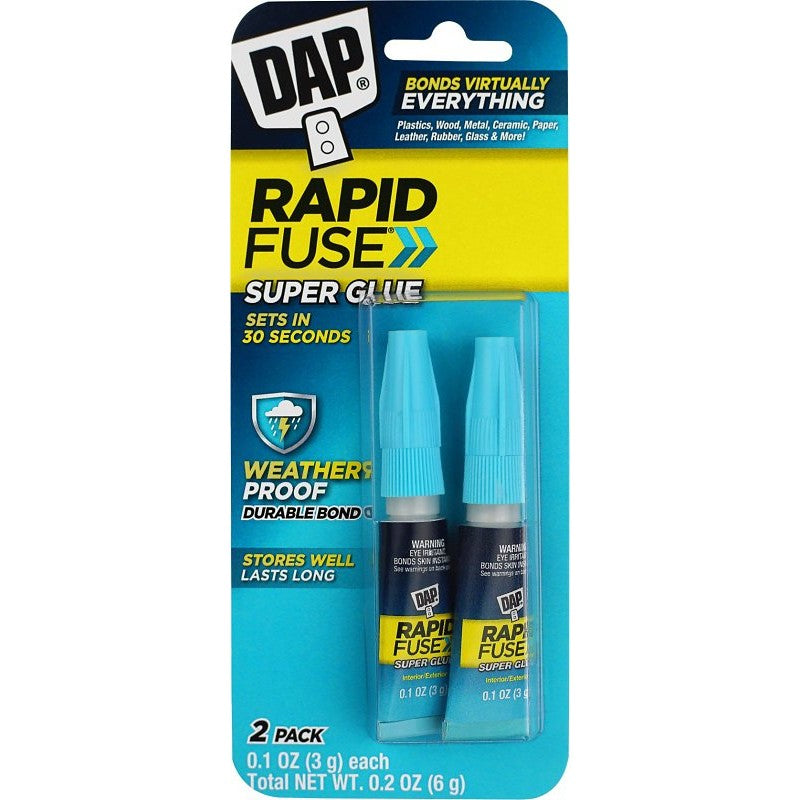 DAP RapidFuse 00158 Adhesive, Clear, 6 g Squeeze Tube