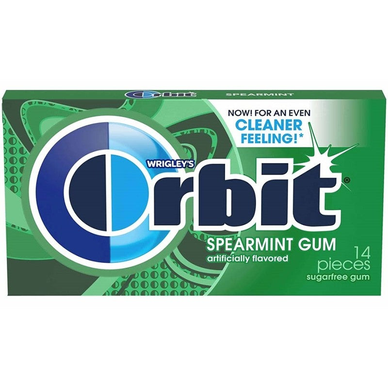 Orbit Gum 21484 Chewing Gum, Spearmint Flavor (Pack of 12)