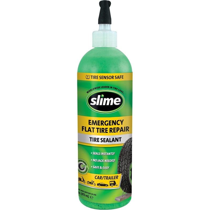Slime 10011 Tire Sealant, Seals Tire Up to: 1/4 in, 16 oz Squeeze Bottle, Liquid, Characteristic