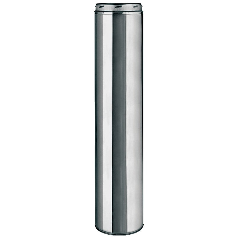 Selkirk 206024 Chimney Pipe, 6 in ID, 8 in OD, 24 in L, Stainless Steel