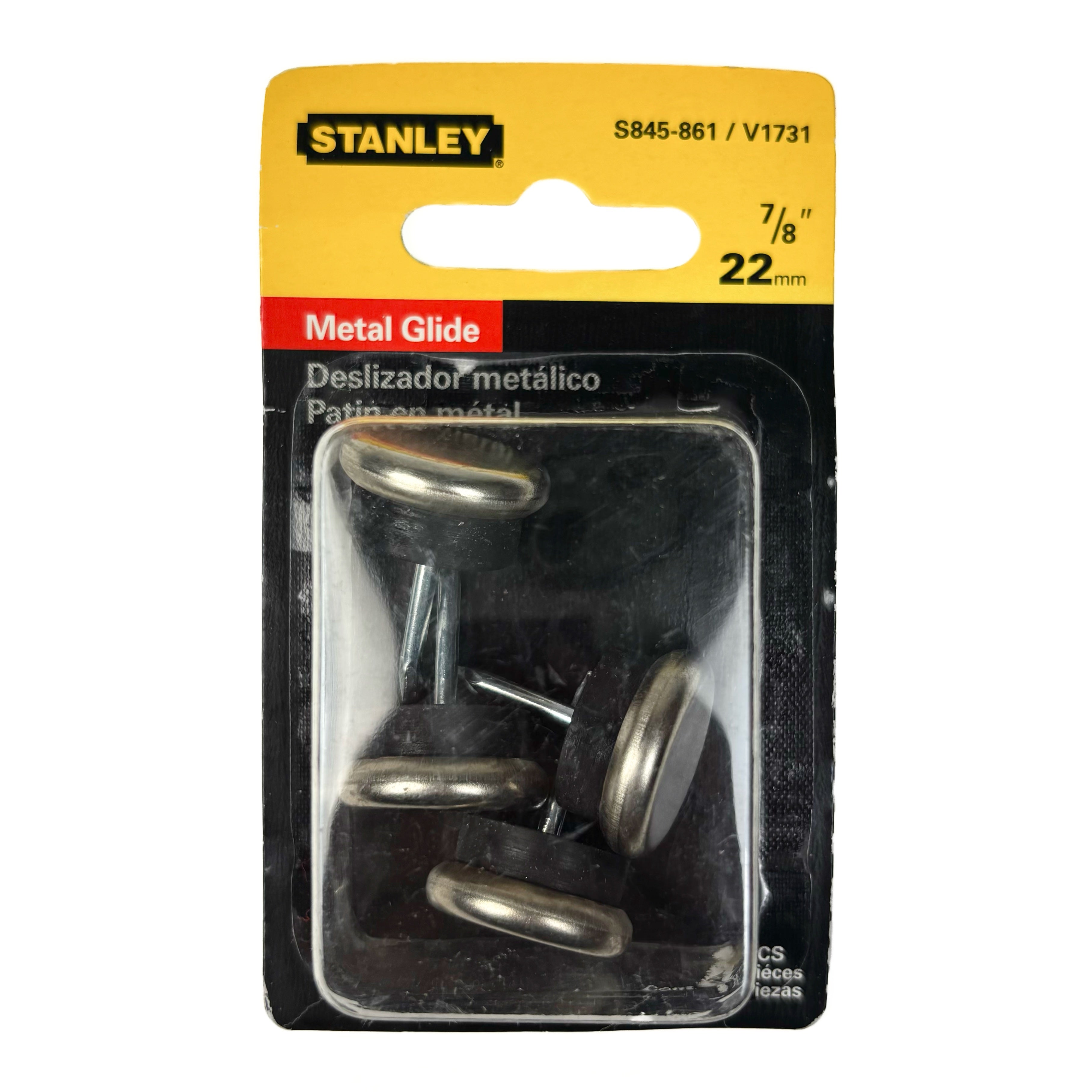 Nail On Metal Glides 7/8 Inch 4 Pack