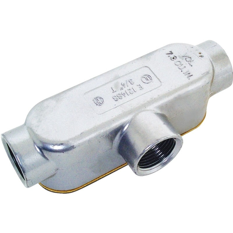 Halex 58807 Conduit Body, 3/4 in Hub, 5-13/32 in OAL, Threaded, Aluminum