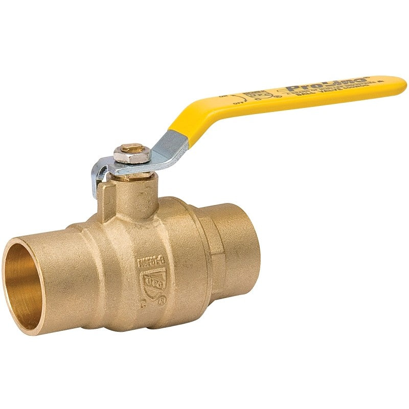 B & K 107-854NL Ball Valve, 3/4 in Connection, Solder, 600/125 psi Pressure, Manual Actuator, Brass Body