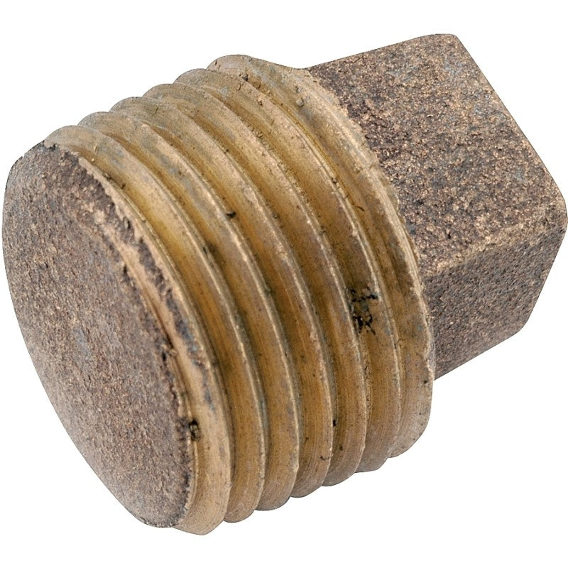 Anderson Metals 738114-04 Solid Pipe Plug, 1/4 in, IPT, Brass