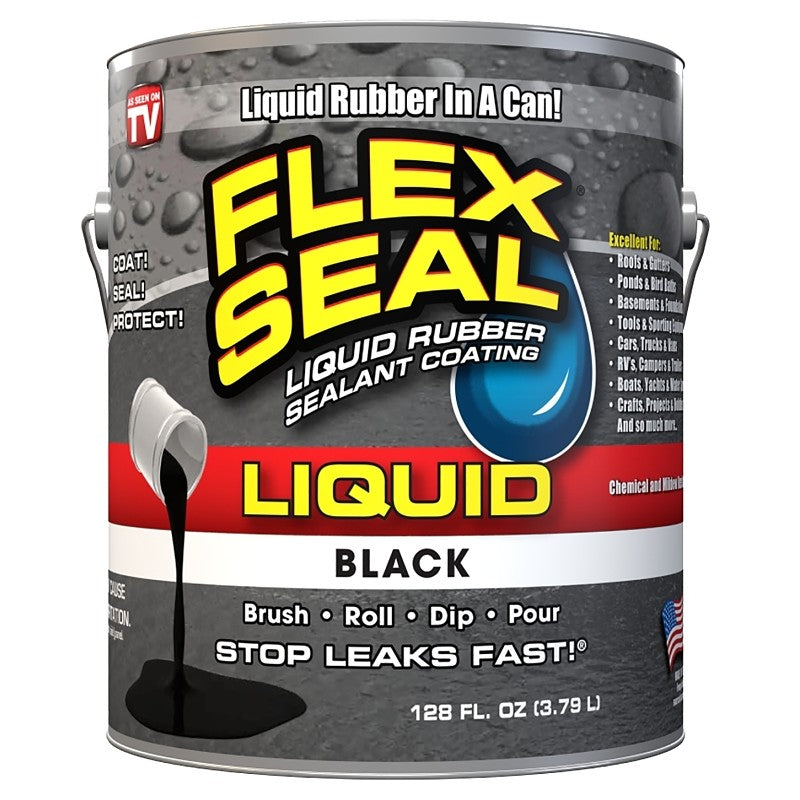 Flex Seal US855BLK01-2 Rubberized Coating, Black, 1 gal, Can