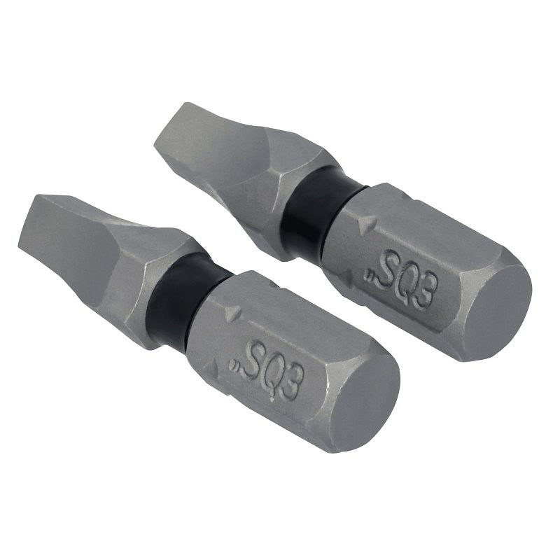 DEWALT TOUGHGRIP DWAF1SQ3TG2 Screwdriver Bit, #3 Drive, Square Drive, 1/4 in Shank, Hex Shank, 1 in L, Steel