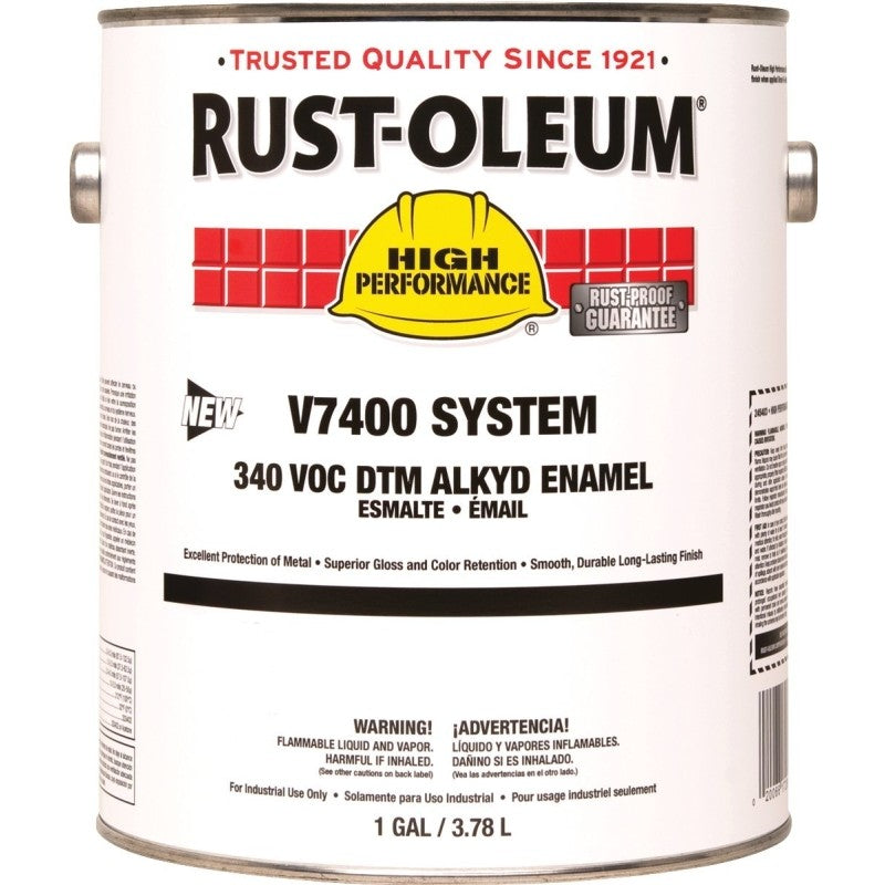 Rust-Oleum 245477 Enamel Paint, Oil, Safety Orange, 1 gal, Can, 230 to 450 sq-ft/gal Coverage Area (Pack of 2)