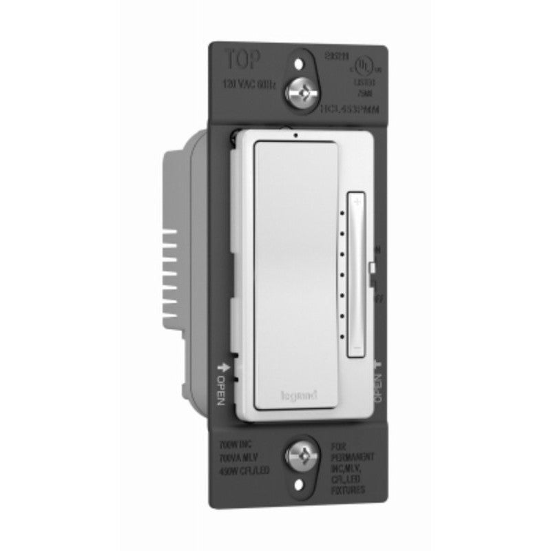 Legrand radiant Series HCL453PMMWCC4 Multi-Location Master Dimmer, 15 A, 120 V, 700 W, 1 -Gang, CFL, LED Lamp