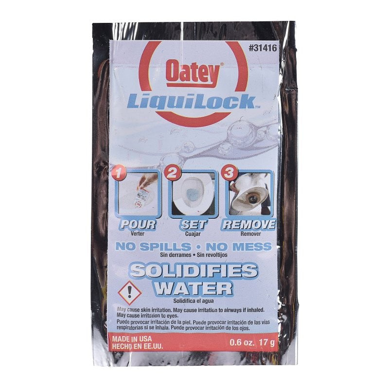 Oatey Liquilock Series 31416 Water Absorbing Crystal, White