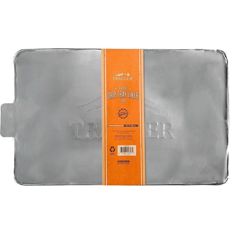 Traeger BAC408 Drip Tray Liner, For: 20 Series Bronson, Junior Elite, Tailgater Elite Grill, Aluminum