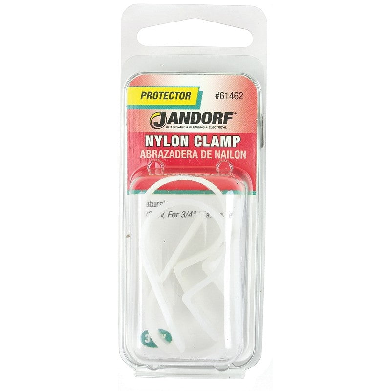 Jandorf 61462 Cable Clamp, 3/4 in Max Bundle Dia, 1/2 in W, Nylon, Natural
