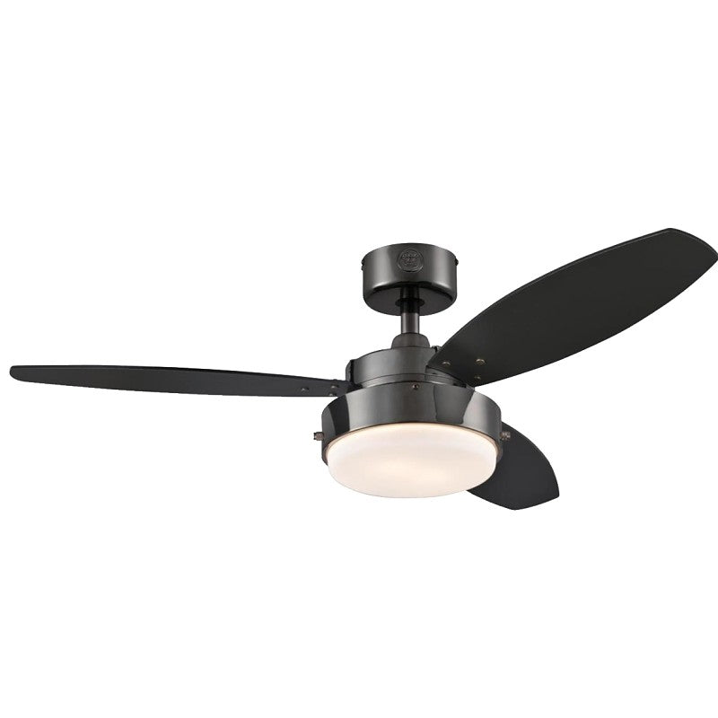 Westinghouse 7221500 Ceiling Fan, Black Blade, 42 in Sweep, MDF Blade
