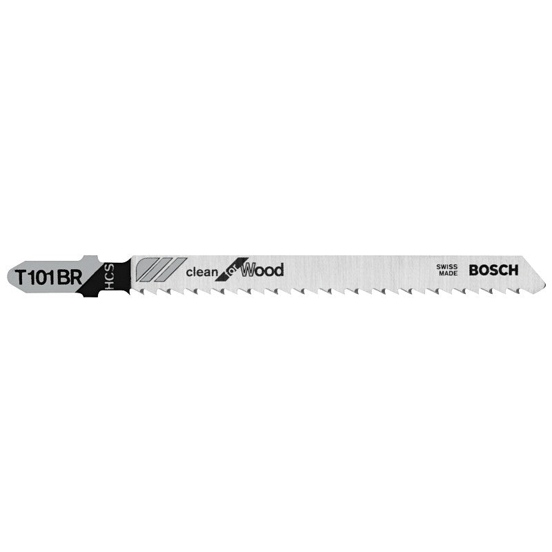 Bosch T101BR Jig Saw Blade, 4 in L, 10 TPI, 0.06 in Thick