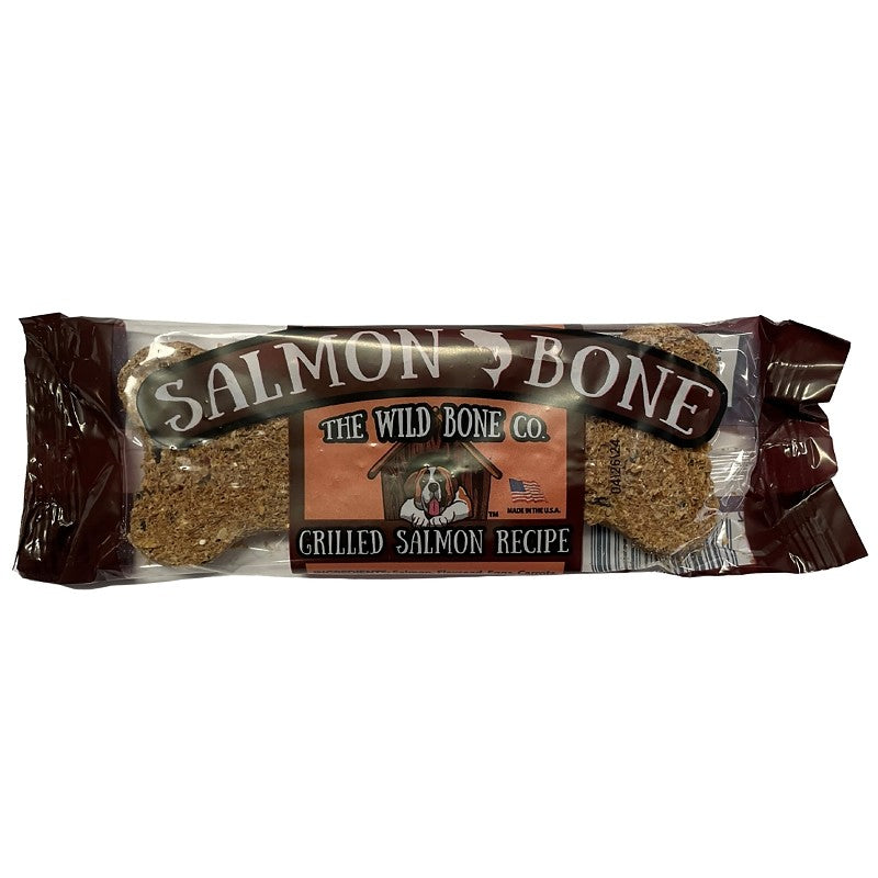 The Wild Bone Co 1882 Bone Dog Biscuit Treat, Grilled Salmon, 1 oz (Pack of 24)