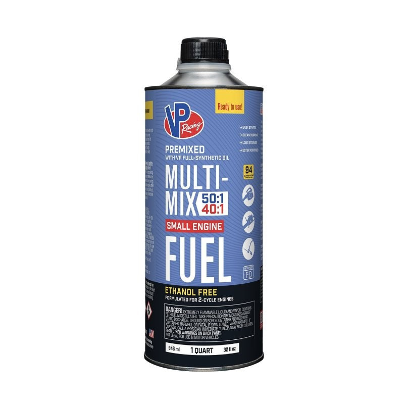 VP Racing Fuels Multi-Mix 6815 Premix 2-Cycle Fuel, Aromatic Hydrocarbon, 1 qt, Can (Pack of 8)
