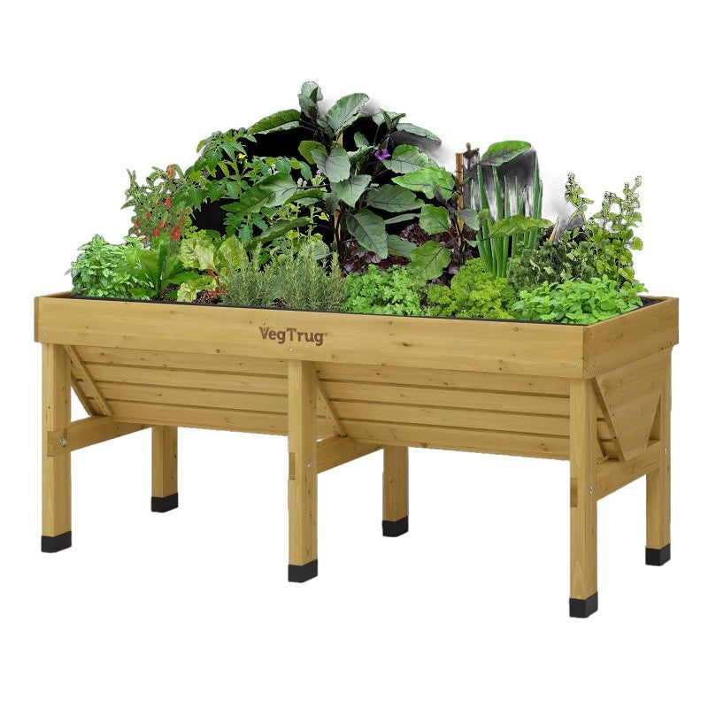 VegTrug Classic VTNMD0367 Raised Bed Planter, 183 cm L, 76 cm W, 80 cm H, Cedar Wood, Natural