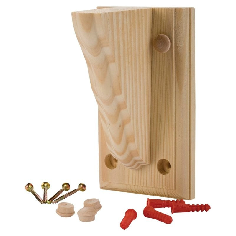 Waddell 1352 Shelf Bracket, Pine (Pack of 10)