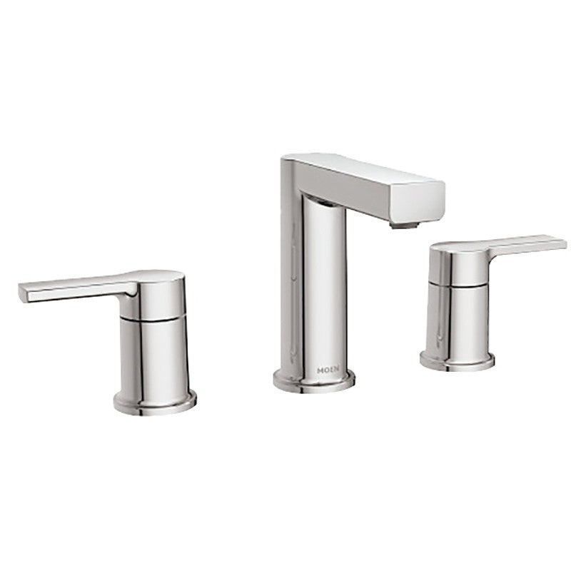 Moen Rinza Series 84629 Bathroom Faucet, 1.2 gpm, 2-Handle, 3-Faucet Hole, Metal, Chrome, Lever Handle