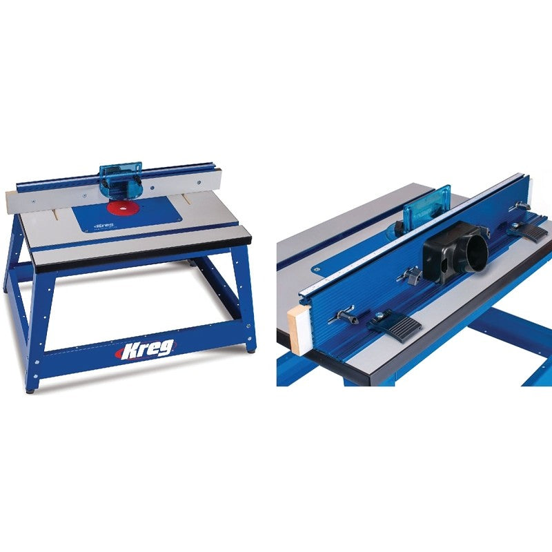 Kreg PRS2100 Benchtop Router Table, 20 in W Stand, 28-1/4 in D Stand, 20-1/4 in H Stand, Fiberboard