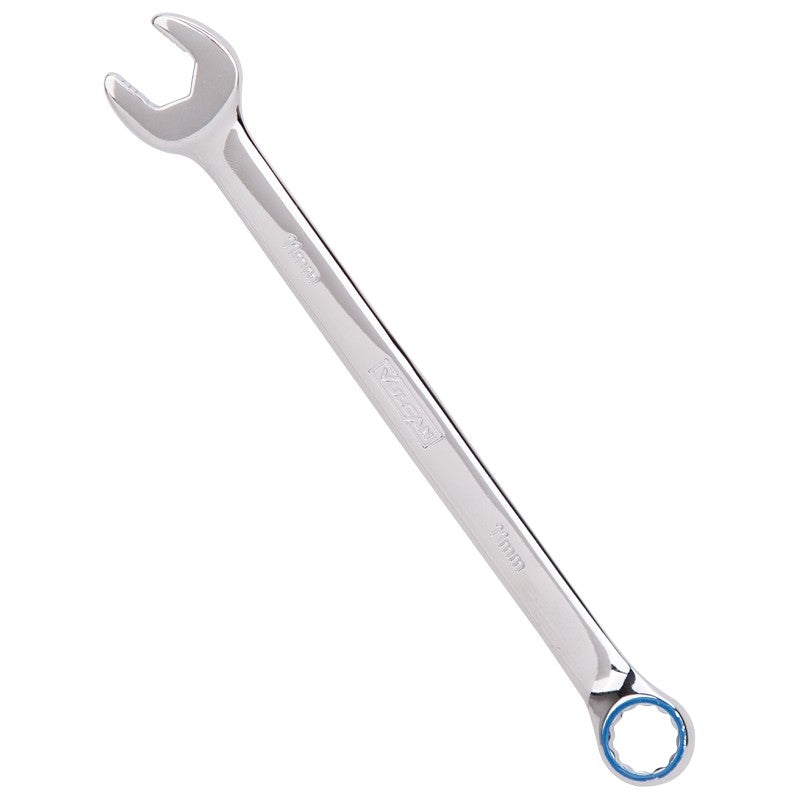 Vulcan MT6548093 Combination Wrench, Metric, 11 mm Head, Chrome Vanadium Steel, Silver, Round Handle