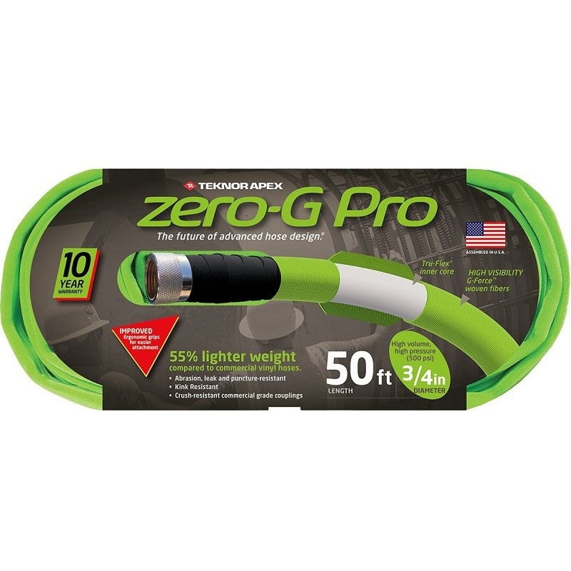 Zero-G Teknor Apex 4300-50 Coiled Hose, 50 ft L, 1800 lbf Pressure Class, Woven, Green