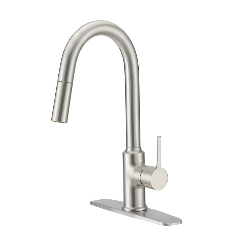 Boston Harbor FP4AF227NP Contemporary Pull-Down Kitchen Faucet, 1.8 gpm, 1-Handle, 1 or 3-Faucet Hole
