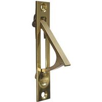 Door Edge Pull 3-7/8 Inch For Bypass & Pocket Doors Solid Brass Polished Brass