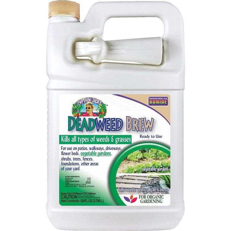 Bonide Captain Jack's 2603 Ready-to-Use Deadweed Brew, Liquid, Clear/Yellow, 1 gal