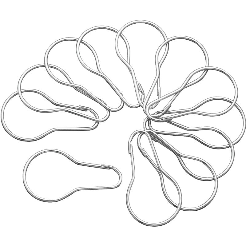 Plumb Pak PP22525 Shower Curtain Pin, Snap-Fit, Steel, Bright, For: Shower Rods