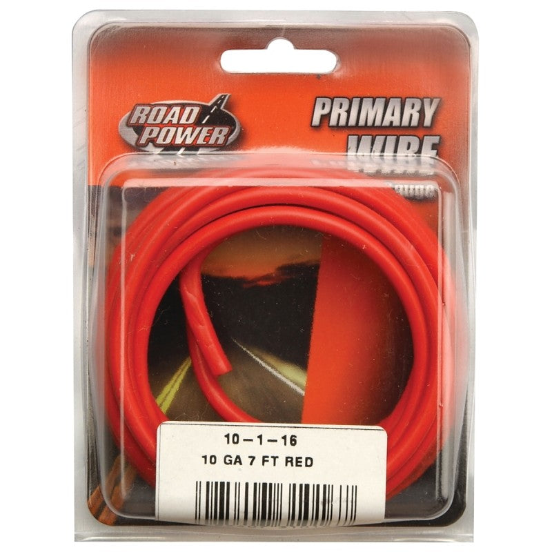 Road Power 55672133/10-1-16 Electrical Wire, 10 AWG Wire, 1-Conductor, 25/60 VAC/VDC, Copper Conductor, Red Sheath