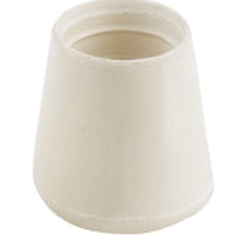 Shepherd Hardware 9756 Furniture Leg Tip, Round, Rubber, Off-White, 1-1/8 in Dia (Pack of 24)