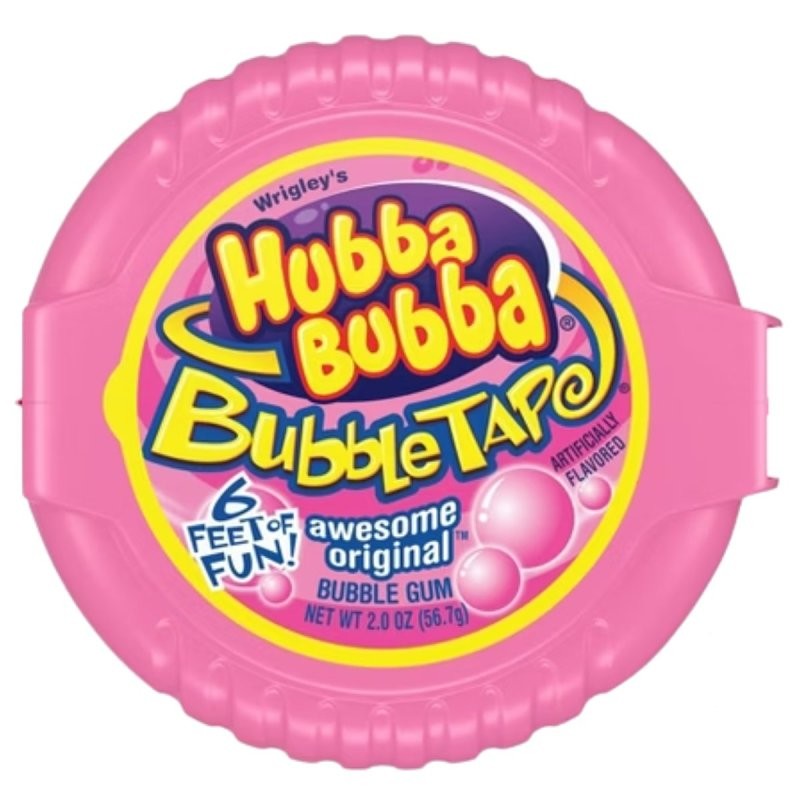 Hubba Bubba 112615 Original Tape Gum, Bubble Gum Flavor, 2 oz (Pack of 6)