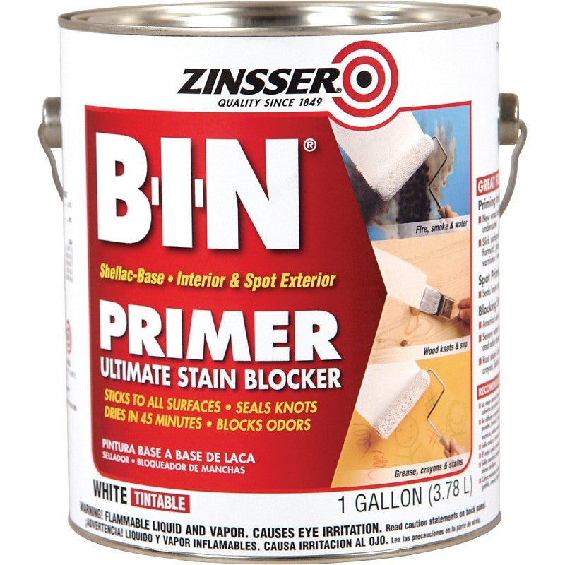 Zinsser 00901 Primer, Oil, Water Base, White, 1 gal (Pack of 2)