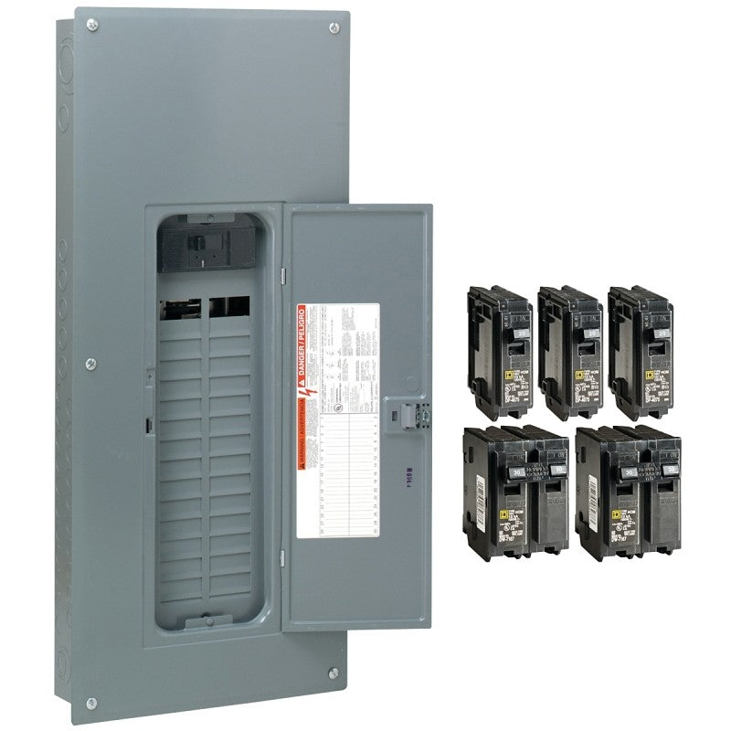 Square D HOM3060M200PCVP Load Center, 60 -Pole, 200 A, 30 -Space, Plug-On Neutral, NEMA 1 Enclosure