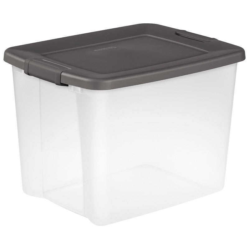 Sterilite 19373V06 Shelf Tote, Plastic, Clear, 19-7/8 in L, 15-1/2 in W, 14-3/4 in H (Pack of 6)