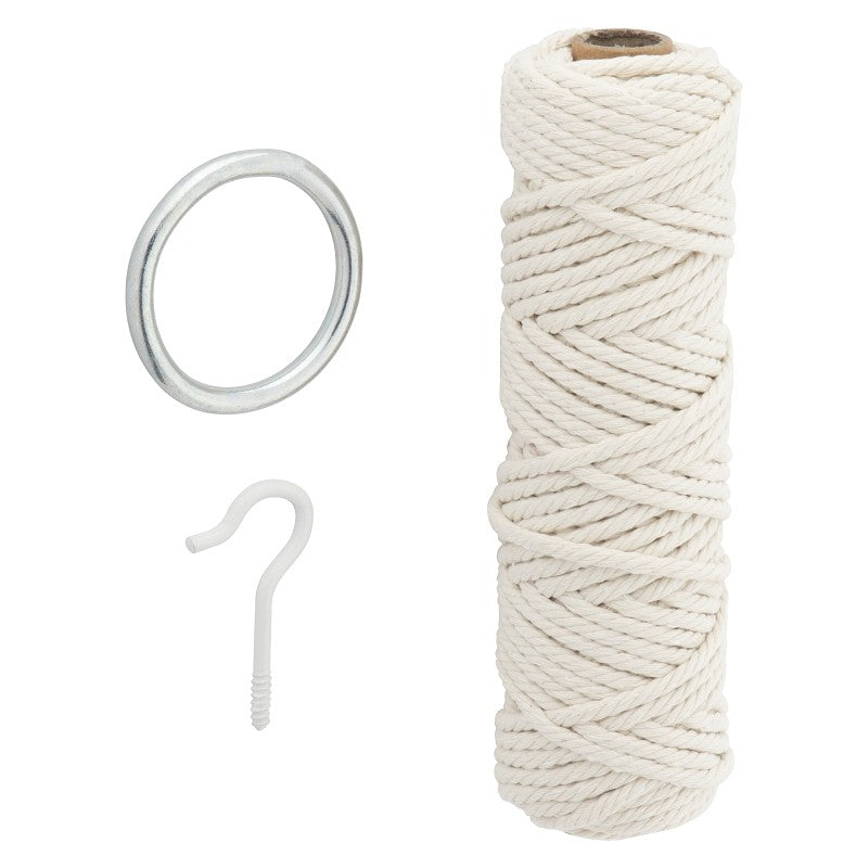 National Hardware N900-013 Plant Hanger Hardware Kit, Cotton/Dacron/Fiber/Steel, Natural/White