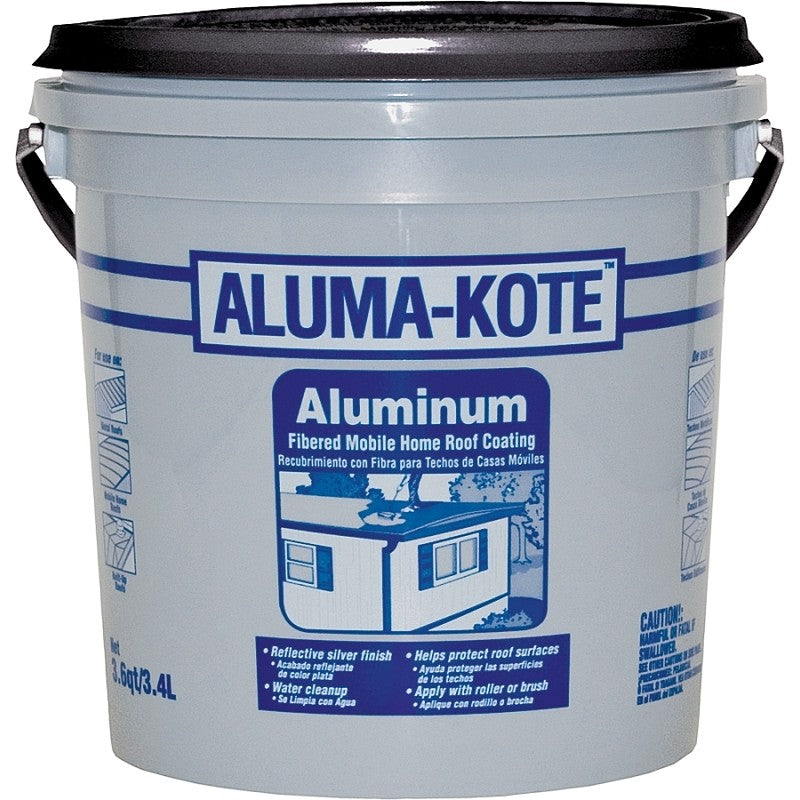 Gardner 6241-GA Mobile Home Roof Coating, Silver, 3.4 L, Liquid (Pack of 4)