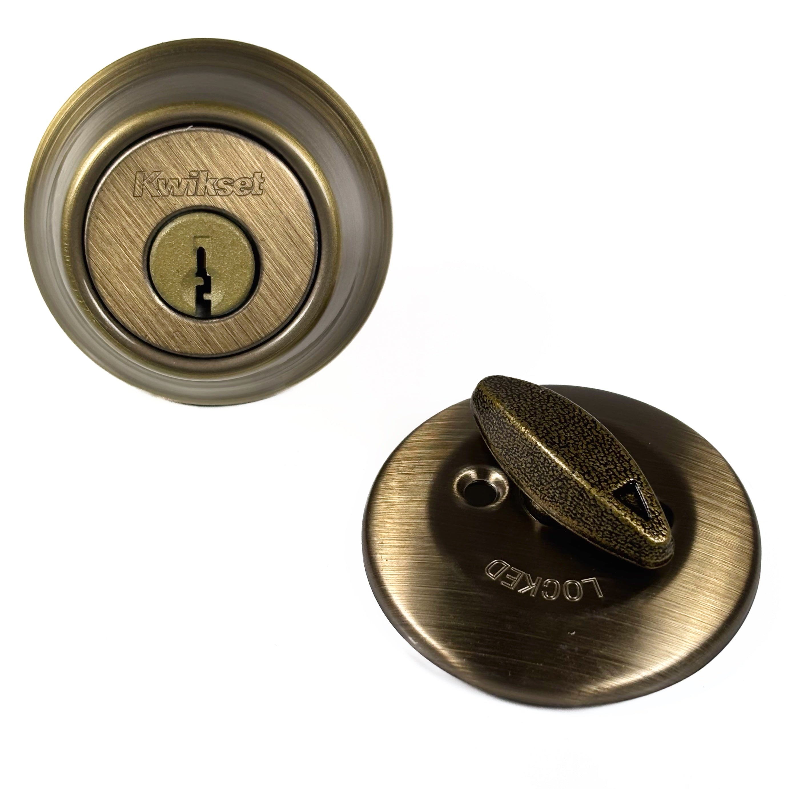 Single Cylinder Deadbolt Antique Brass (POS)