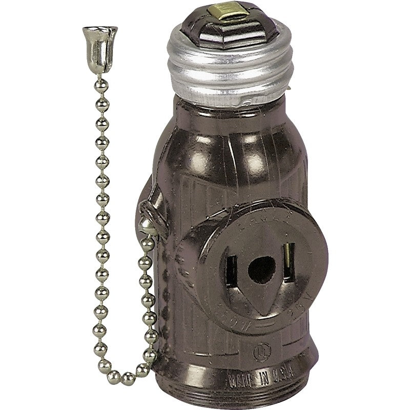 Eaton Wiring Devices 718B-BOX Adapter, 660 W, 2-Outlet, Thermoplastic, Brown