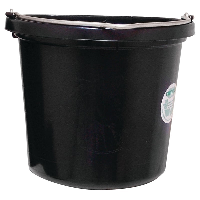 Fortex-Fortiflex FB-120 Series FB-120BX Bucket, 20 qt Volume, Rubber/Polyethylene, Black